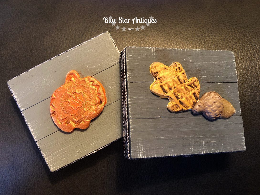 BLUE STAR ANTIQUES IOD CLAY STAMPS MOULDS IOD for the Win with Cute Fall Decor
