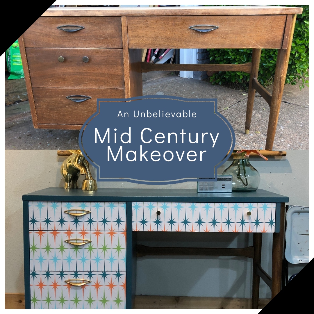 Blue Star Vintage Home Mid century makeover An Unbelievable Mid Century Makeover