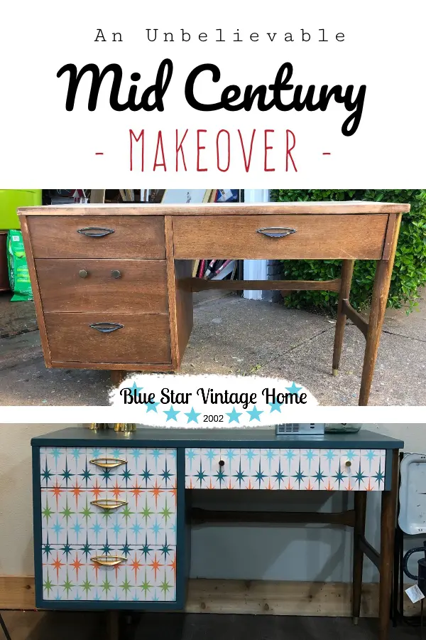 mid century makeover blue star vintage home An Unbelievable Mid Century Makeover
