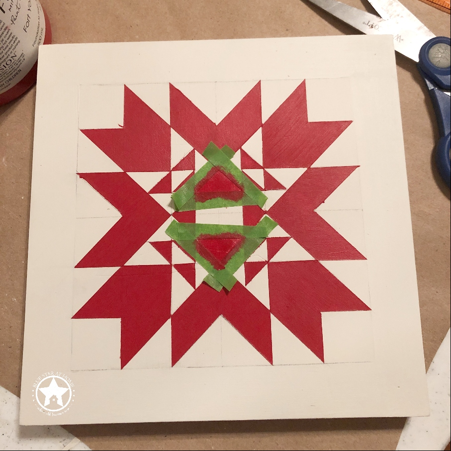 blue star at home tape Four Easy Steps to Paint a Barn Quilt