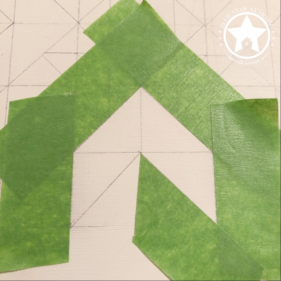 blue star tape Four Easy Steps to Paint a Barn Quilt
