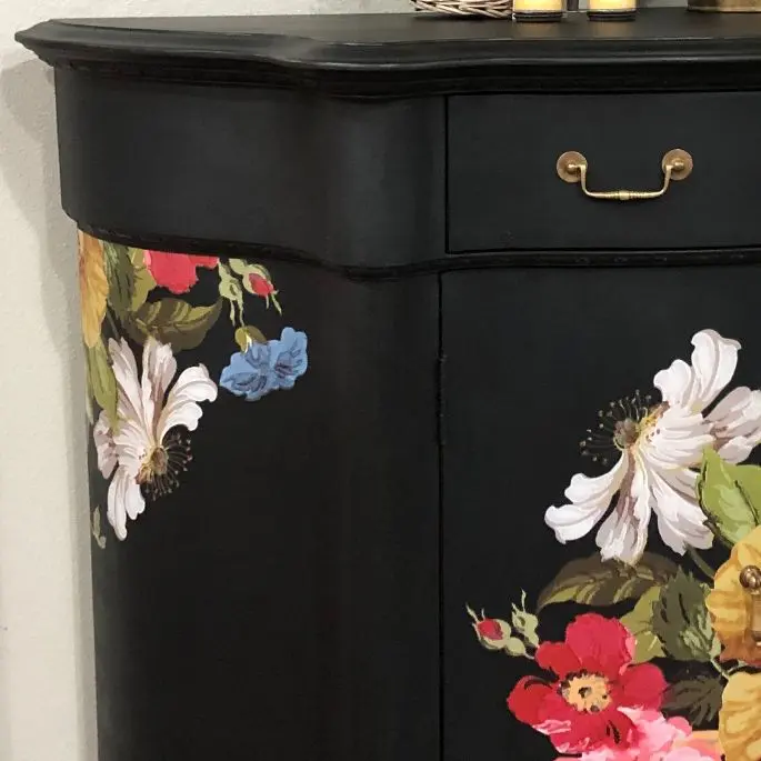 blue star floral cabinet Four Steps to a Brushstroke Free Finish