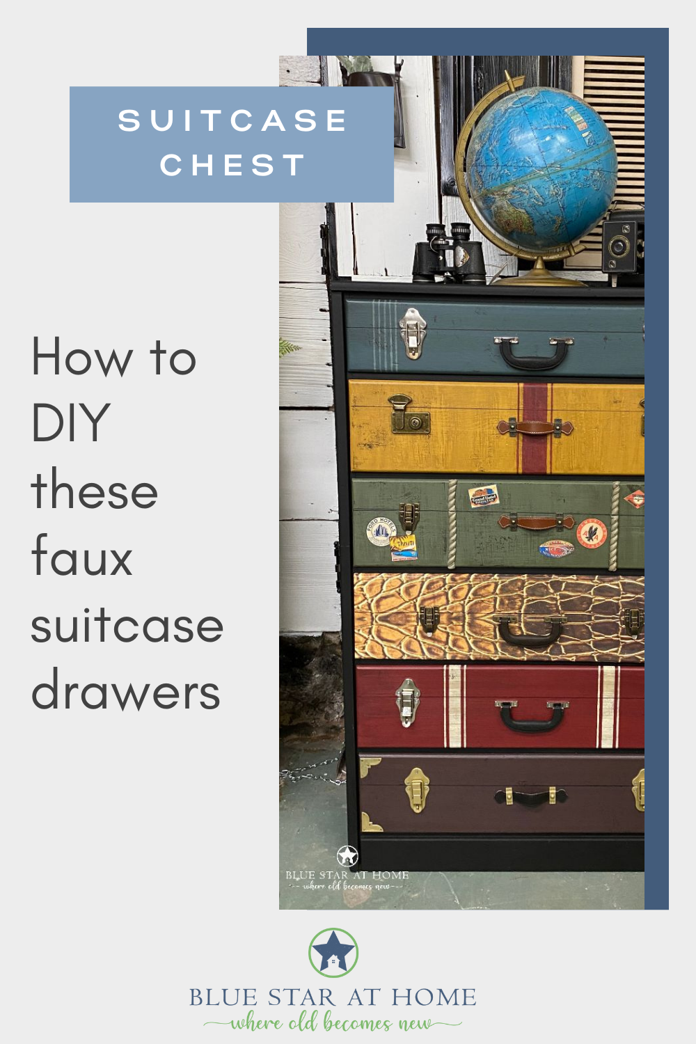 how to diy faux suitcases