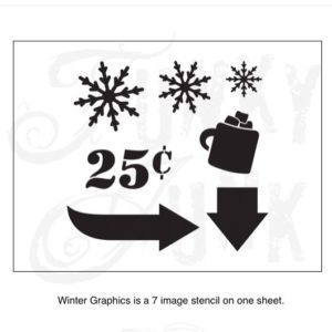 Winter Graphics Stencil