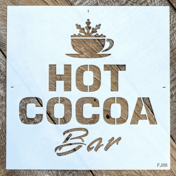 hot cocoa bar stencil